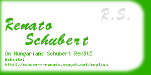 renato schubert business card