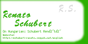 renato schubert business card